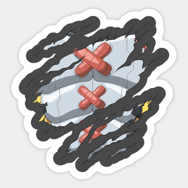 Wargreymon Rip Sticker by MEArtworks